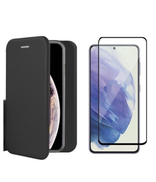 Husa Flip Case Portofel si Folie Sticla 9D Samsung S20 S21 S23 S24 FE