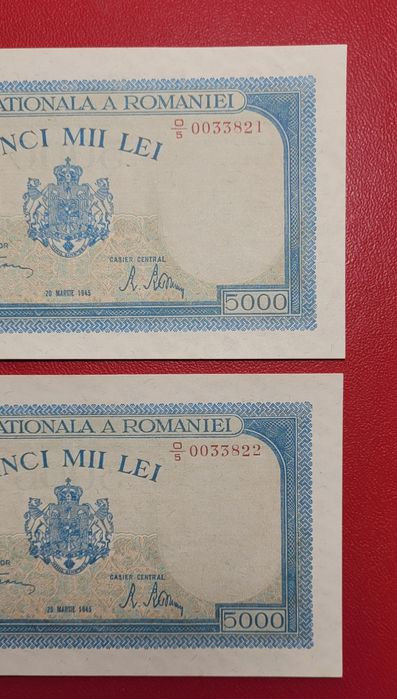 5000 lei Martie 1945 Unc bani vechi