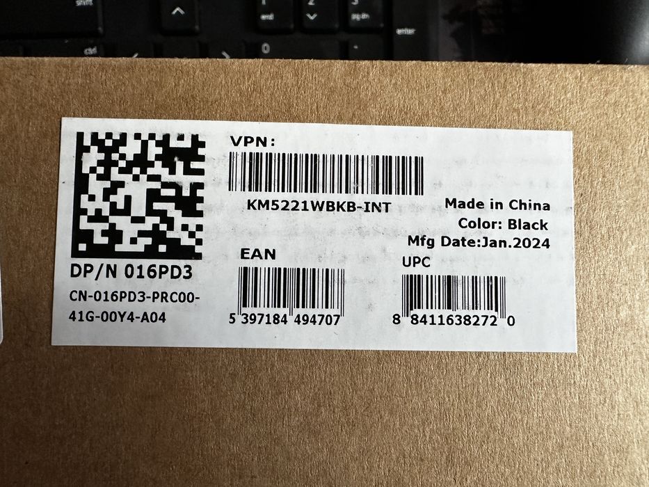 Комплект клавиатура и мишка Dell Pro Wireless 580-AJRP, черни, 4000DPI