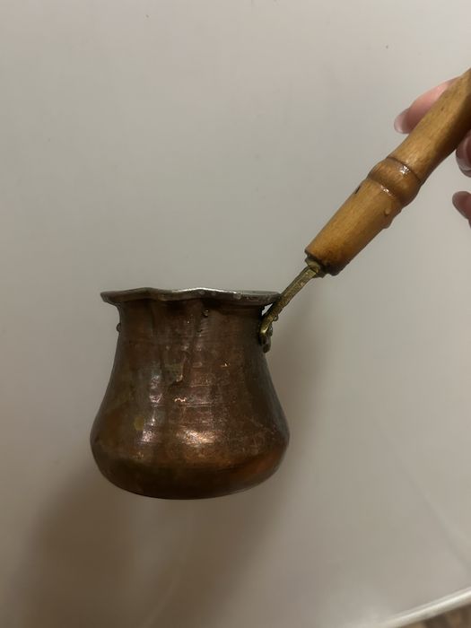 Винтажная медная турка, ручной работы (джезва) для кофе