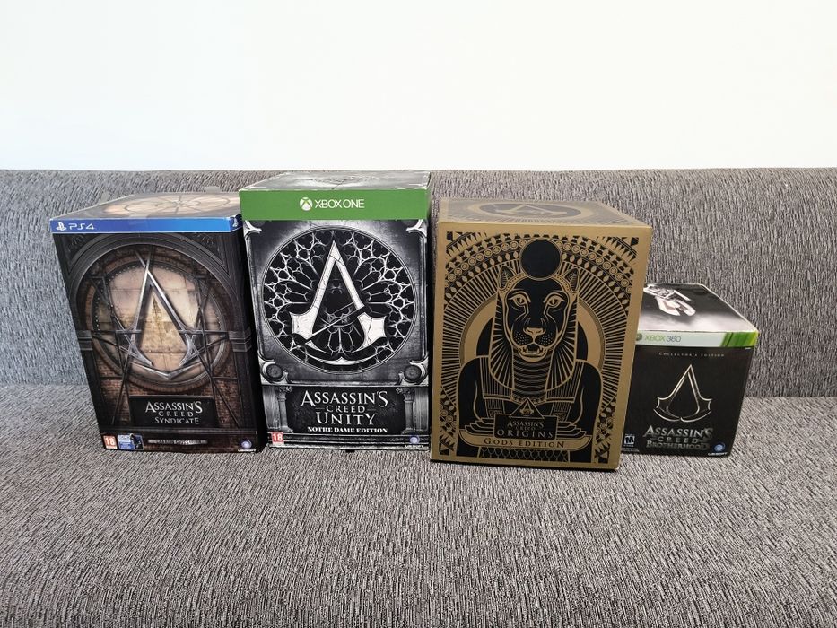 Assassins creed Unity,Origins,Syndicate,Brotherhood collectors edition