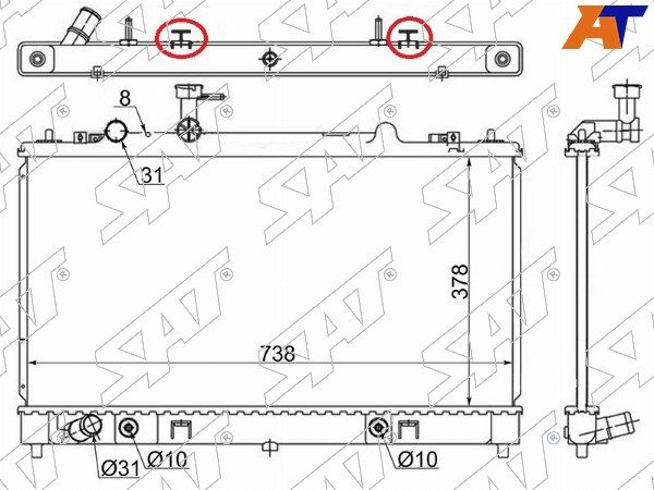 Радиатор Mazda Atenza