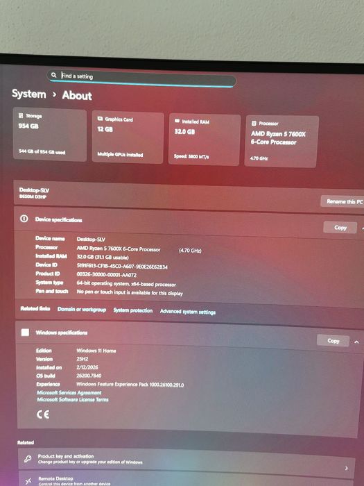 Pc Gaming AM5 / 32gb 5800mhz CL30 / 6750 xt 12gb 2k