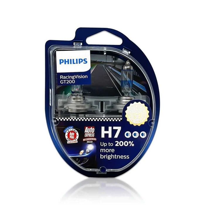 Becuri Far H7 +200% (Set 2 buc) Philips Racing Vision GT200