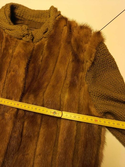 Blana naturala vizon/nurca si piele intoarsa