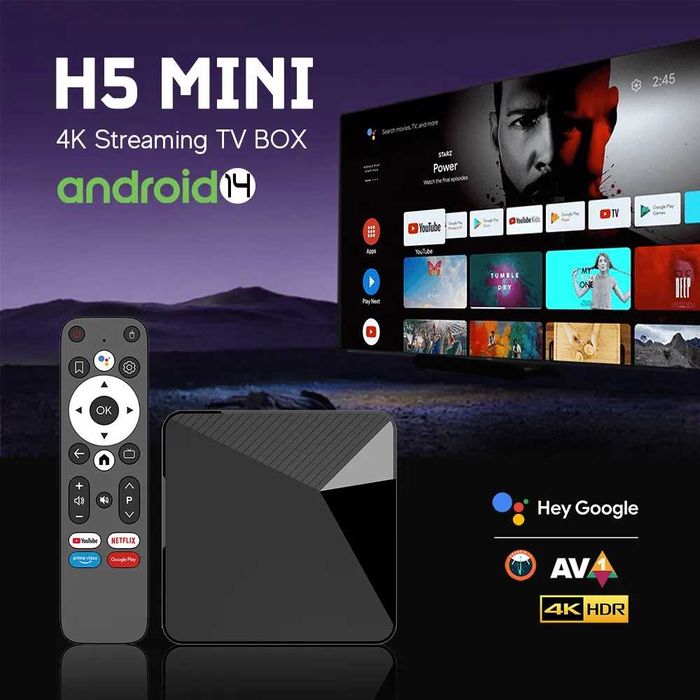 ELEBAO H5 MINI TV Box  WiFi6 2G/16GB 4k Android14+бесплатные каналы