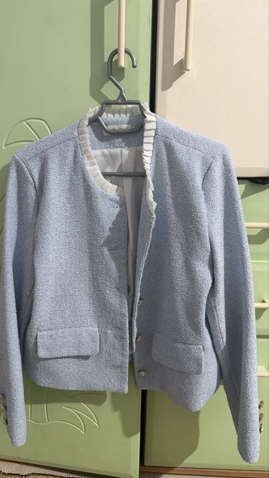 Голубой твидовый пиджак