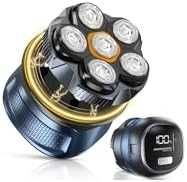 Нова Електрическа самобръсначка за глава мъже 6D IPX7 USB LED 180 минути