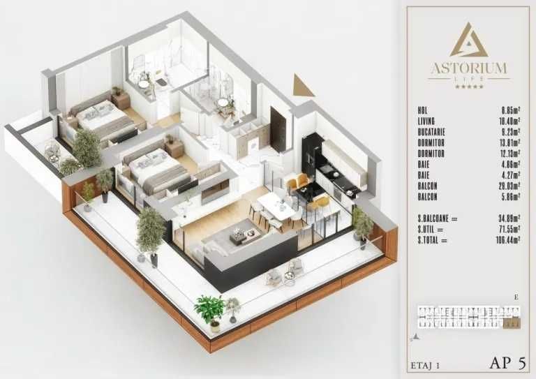 3 Camere pentru un Stil de Viață Activ | Astorium Life | Comision 0%