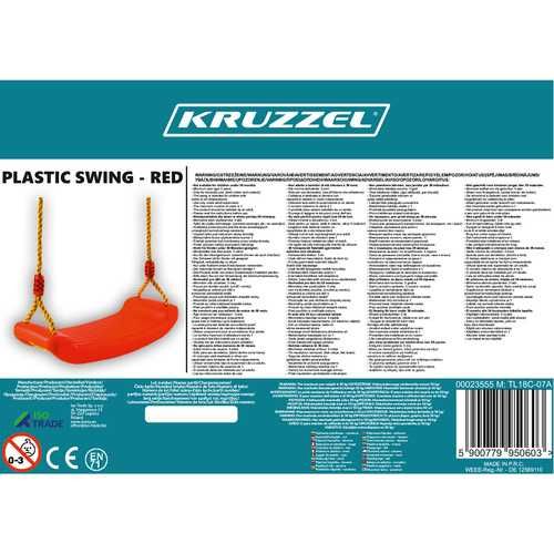 Детска градинска люлка, на въжета, за дома и градината, седалка пейка