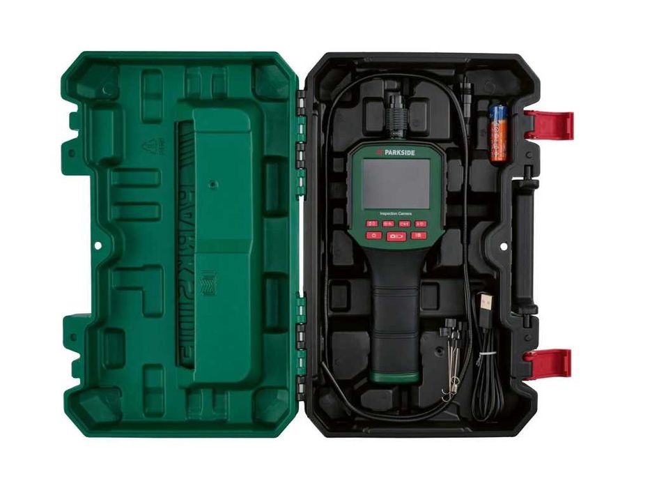 НОВА! Ендоскопска камера Parkside IP67 2.8" TFD дисплей инспекционна камера с куфар