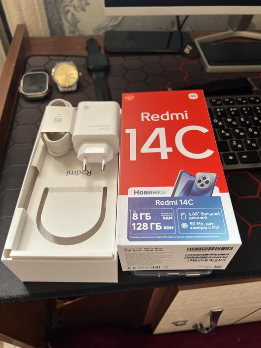 Redmi 14c yangi umuman ishlatilmagan karobka dakument full