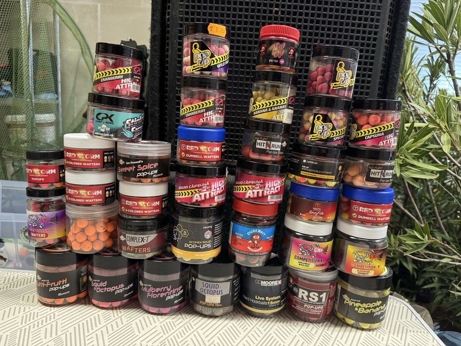 38 кутии топчета за стръв, popup-и, hookbait