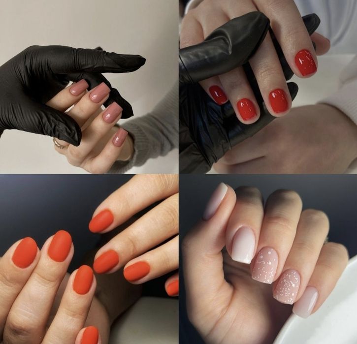 Unghii cu gel întreținere semi construcție pedi