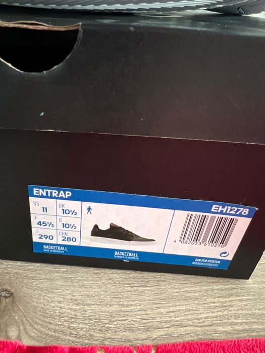 Мъжки черни кожени маратонки Adidas