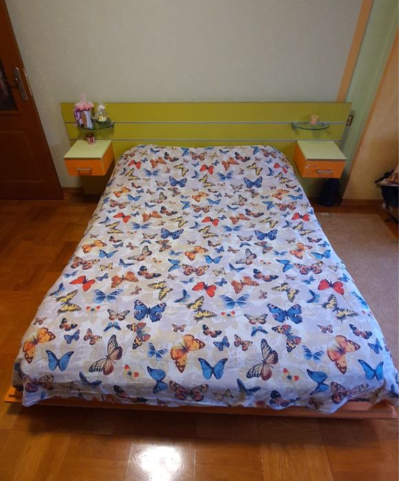 Спалня 144/200 зелена- оранжева