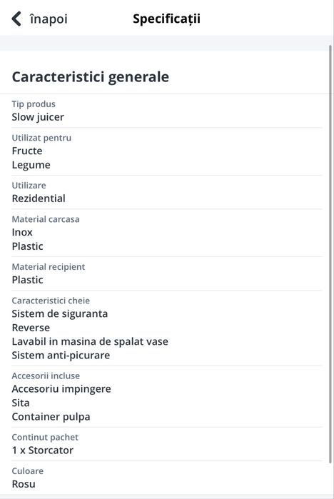 Storcator de fructe si legume cu melc Star light SJB-150R