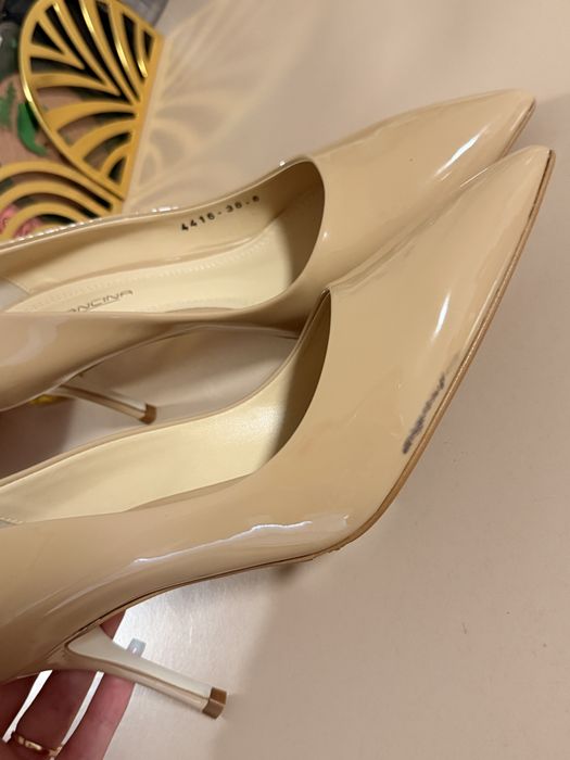 Pantofi stiletto Bej Riva Mancina