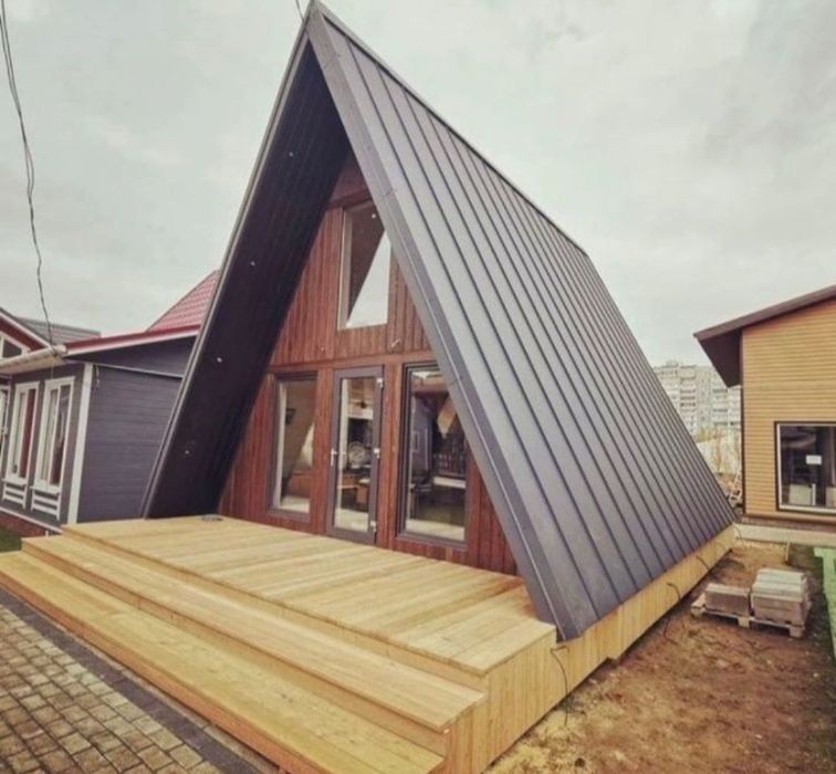Vând cabane tip A frame