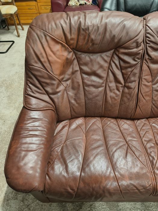 3997 Диван тройка от естествена кожа