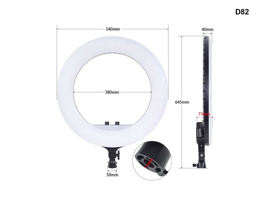 Ring Light LED 22 inchi Fotografie Lampa Circulara Ring Trepied 20cm