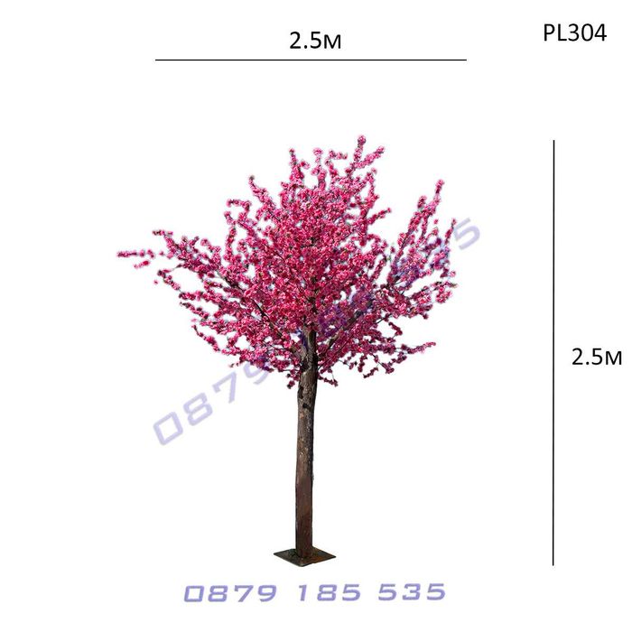 Изкуствено декоративно дърво розова японска вишна голям красив декор