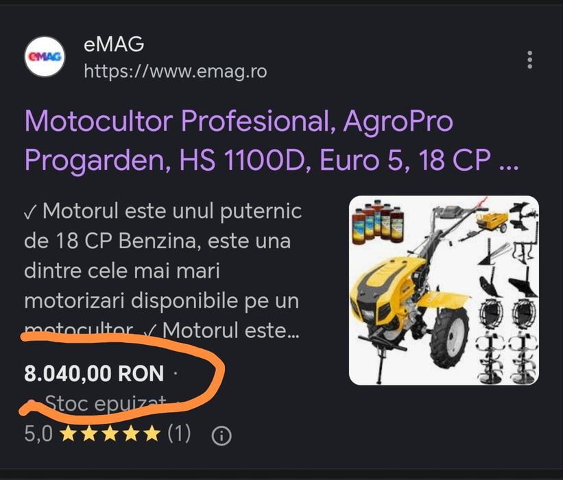 Vând motocultor agro pro 18 cp