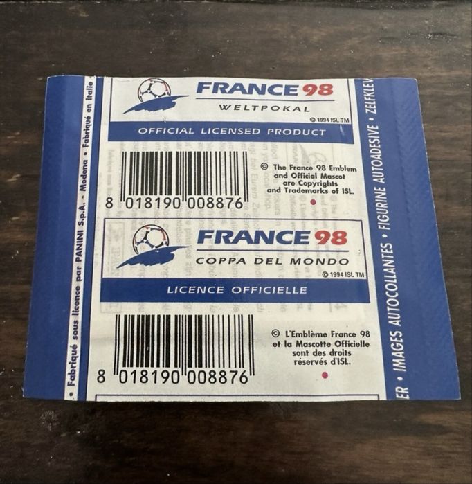 Panini Fotbal World Cup 98 Franta , plicuri stickere sigilate - ocazie rara