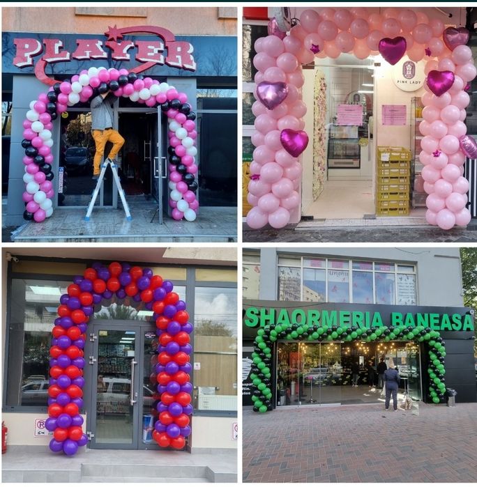 Arcada baloane deschidere magazin Bucuresti Ilfov