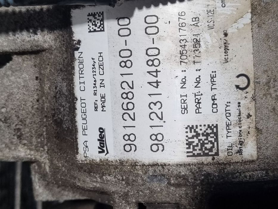 Compresor clima Peugeot 3008 II 1.2 B 2016 - 2020 131CP HNY (EB2DTS) HNS (EB2ADTS) ...