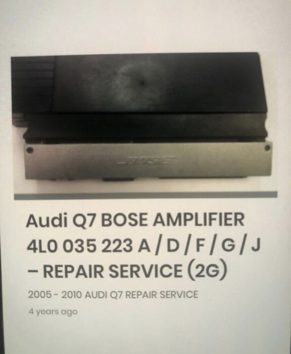 Statie amplificare Bose Audi Q7