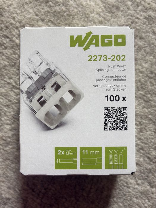 Wago клеми. Кутия 20 €