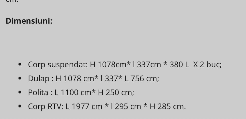 Mobila living, pal lucios, culoare alb