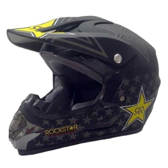 Кросова каска ROCKSTAR, Full Face, DOT, Размер: S/M - Вело, Мото, ATB