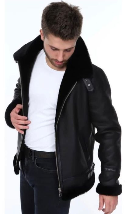 Зимняя мужская дубленка