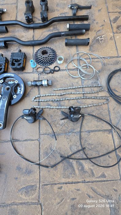 Lot piese bicicletă transmisie & cockpit – Shimano, FSA, BBB