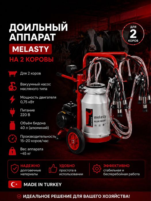 Доильный аппарат Melasty на 2 коровы