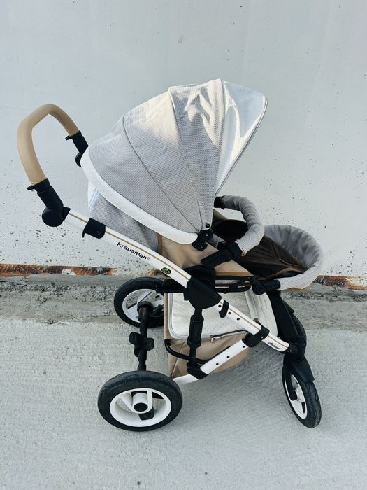 Caruț Krausman 3 in 1 Sendo White - Beige