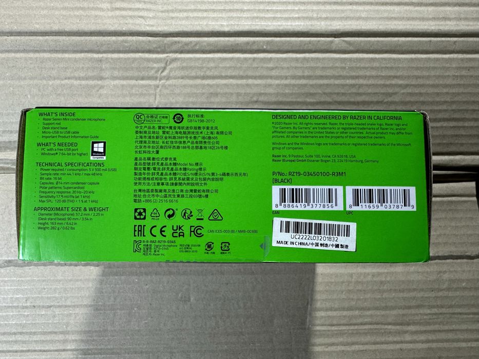 Microfon gaming Razer Seiren Mini, Negru