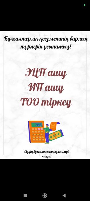 Налоговый бухгалтер ИП и ТОО