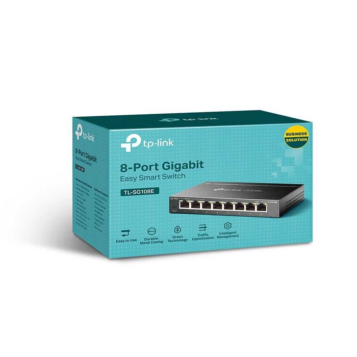 Продавам 2 броя употребяван -като нов Switch TP-Link TL-SG108E Easy Smart TL-SG108E