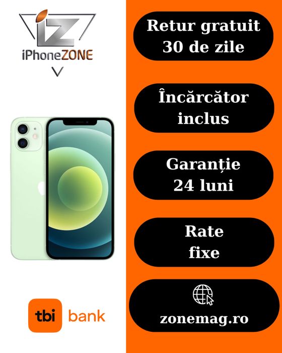 Iphone 12 64GB 88% Grad B Garantie 24 Luni - zonemag.ro