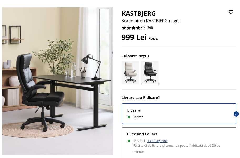 Scaun Directorial piele NOU in cutie Redus de la 1000 la 650 de ron SuperPret