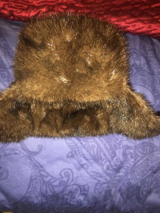 НОРКОВАЯ ШАПКА коричневого цвета размер 58 российская