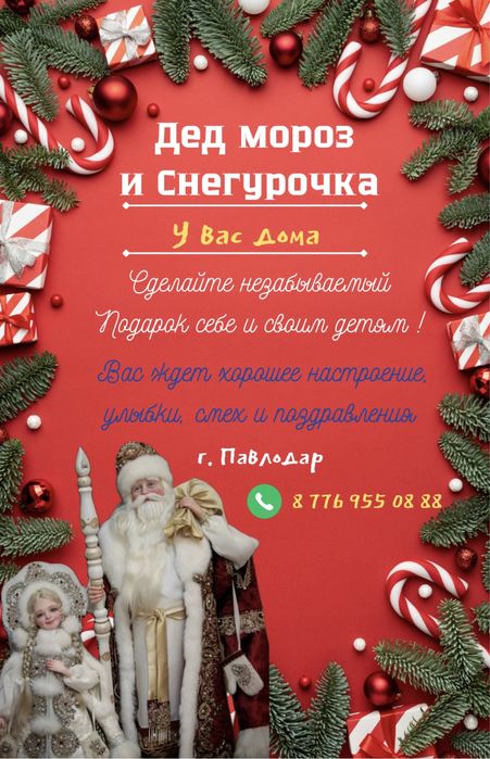 Дед Мороз и Снегурочка на дом