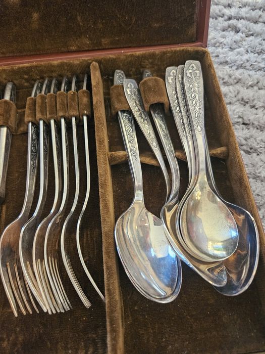 Винтидж комплект прибори в оригинална кутия – СССР / Набор столовый