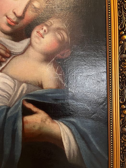 Tablou ulei pe pânză Sf Fecioară cu pruncul