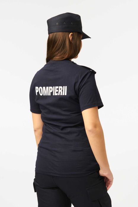 Tricou polo pompieri maneca scurta cu suport de grad