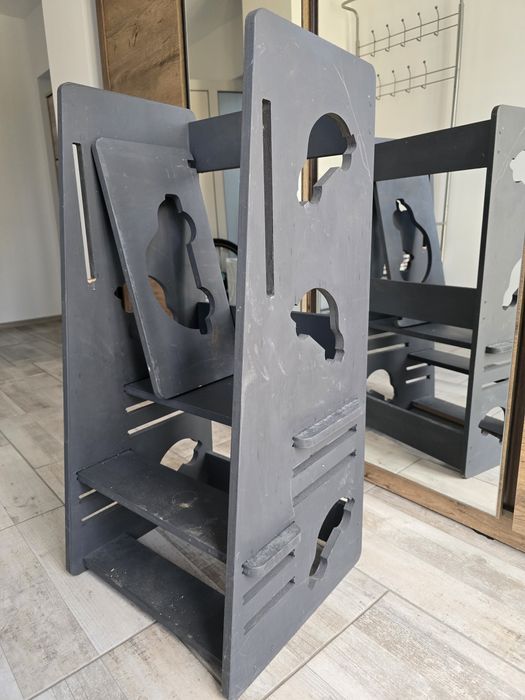Pachet: turn de învățare / activități learning tower + balansoar arc de lemn pentru copii