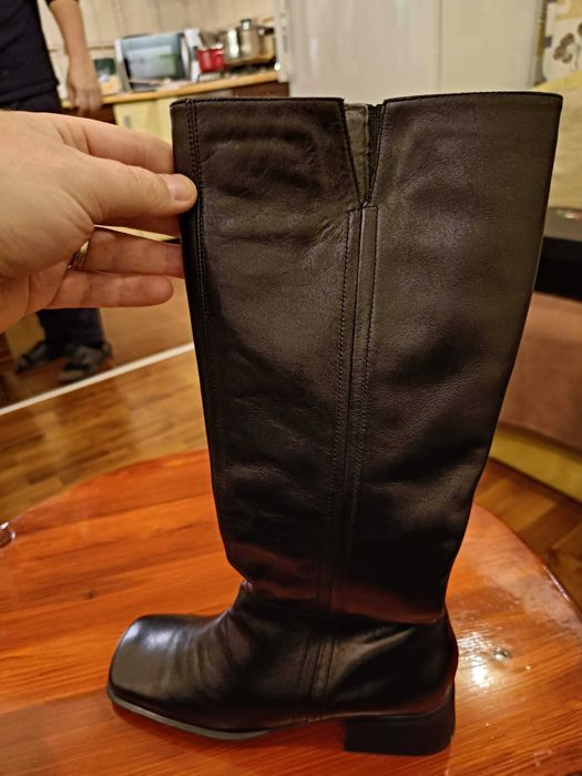 Vand cizme negre dama, din piele naturala